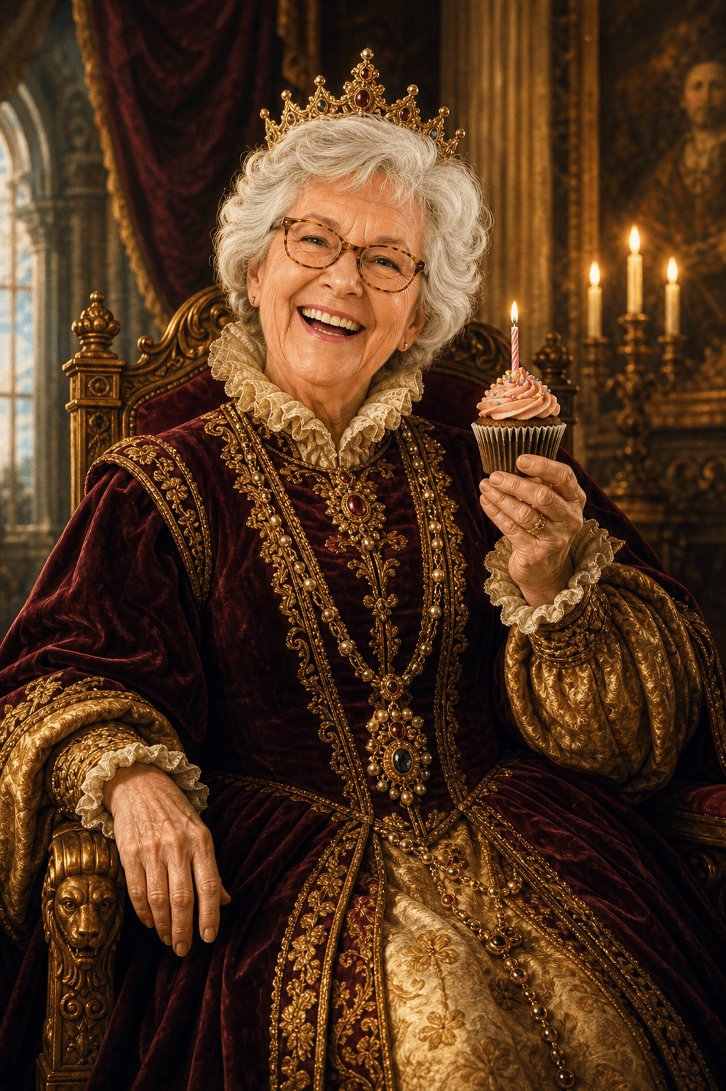 Birthday card scene: renaissance noble
