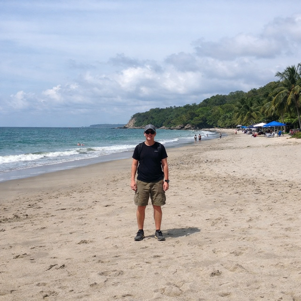 Example of a photo that does not work: subject is too far from the camera and the face is too small